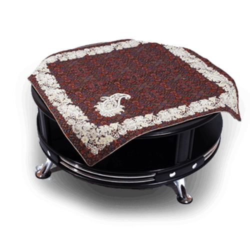 رومیزی مربع (بقچه) - سرمه دوزی کد 24827